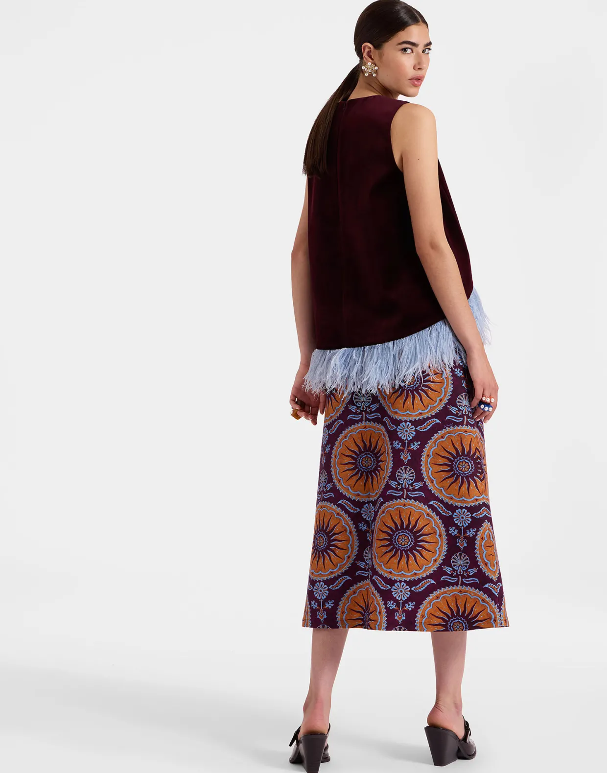 A-Long SkirtSovereign Purple in Cady Wool