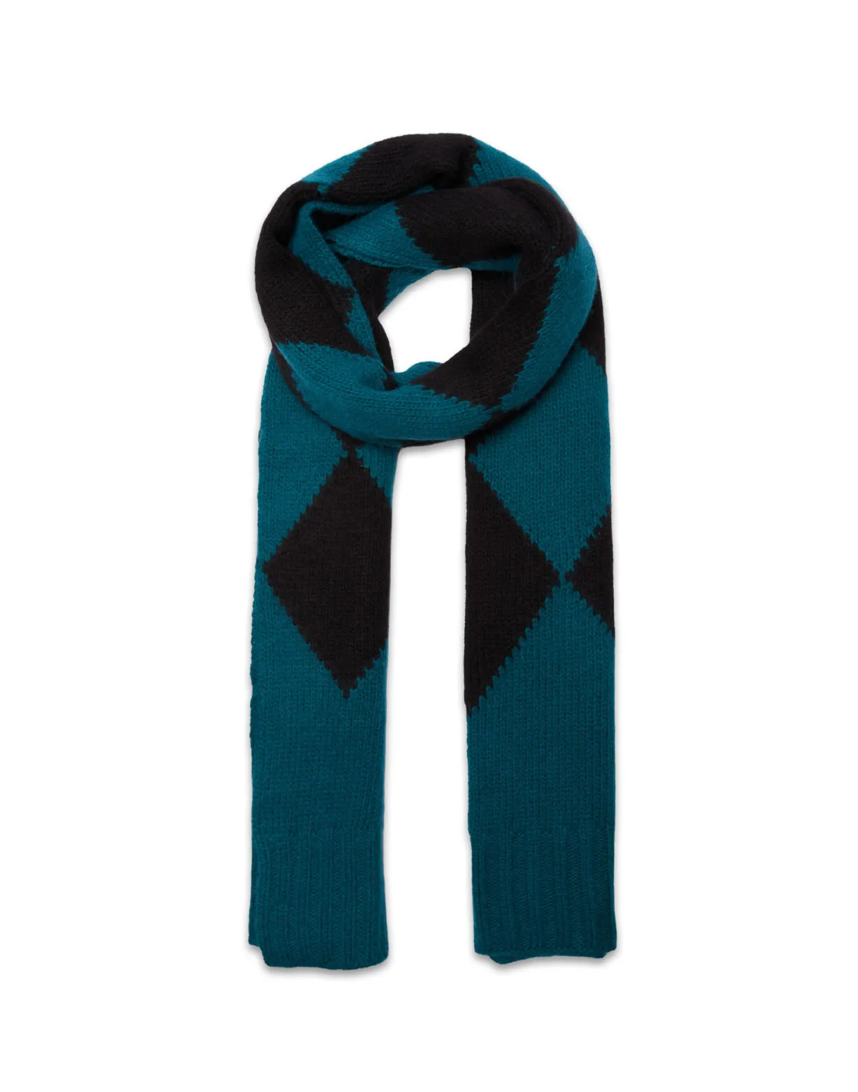 Argyle ScarfGreen / Black in Wool