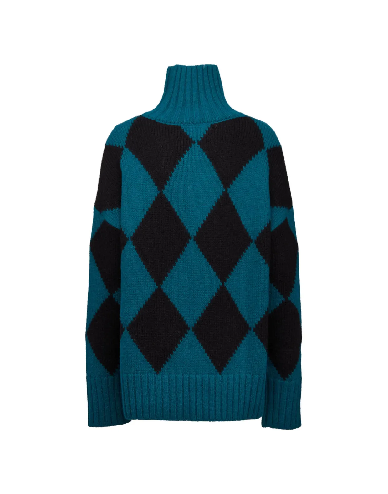 Argyle SweaterGreen / Black in Wool