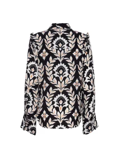 Ascot ShirtGhirlanda Black in Crepe De Chine