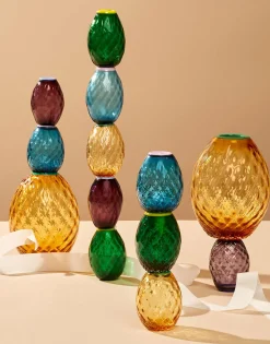 Baby Egg VasesMisty Rainbow Mix in Murano Glass