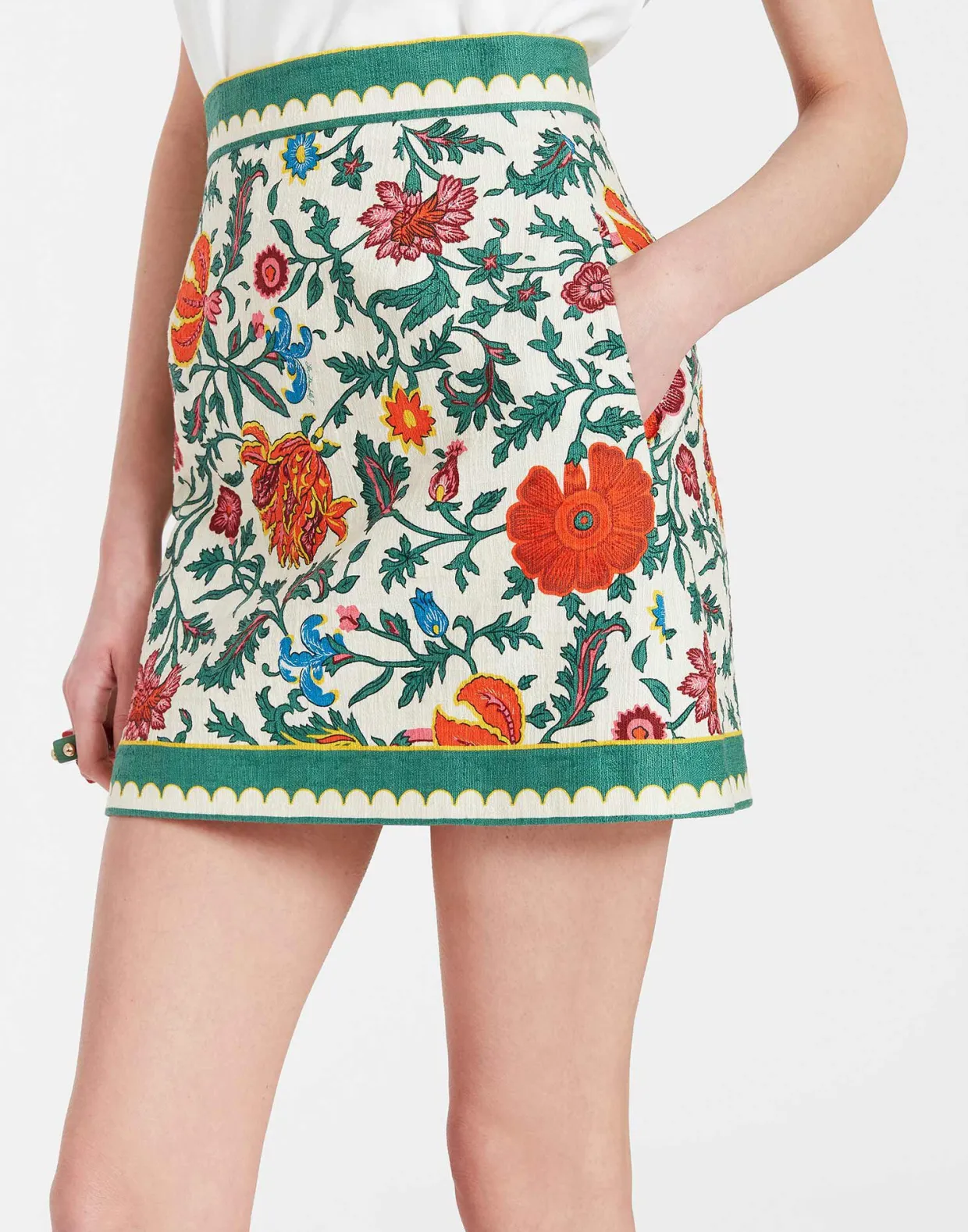 Baia Mini SkirtDragonflower Mini Multicolor in Shot Cotton