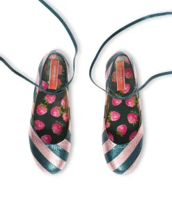 Ballerina FlatsAcquamarine in Faux Python