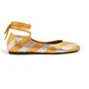 Ballerina FlatsOrange in Faux Python
