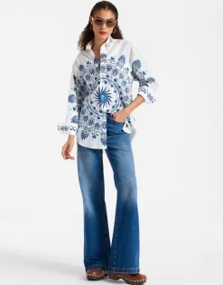 Better Than Your Boyfriend's ShirtOlympus Placée Cream in Cotton Poplin