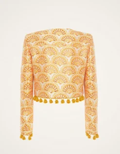 Bijoux JacketFans Gold in Jacquard With Tassels