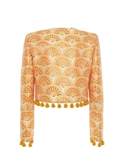 Bijoux JacketFans Gold in Jacquard With Tassels