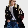 Bonanza JacketCorsini Plac&eacute;e Cream in Cotton Velvet With Fringes