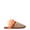 Boudoir SlipperPuzzle Bordeaux in Faille