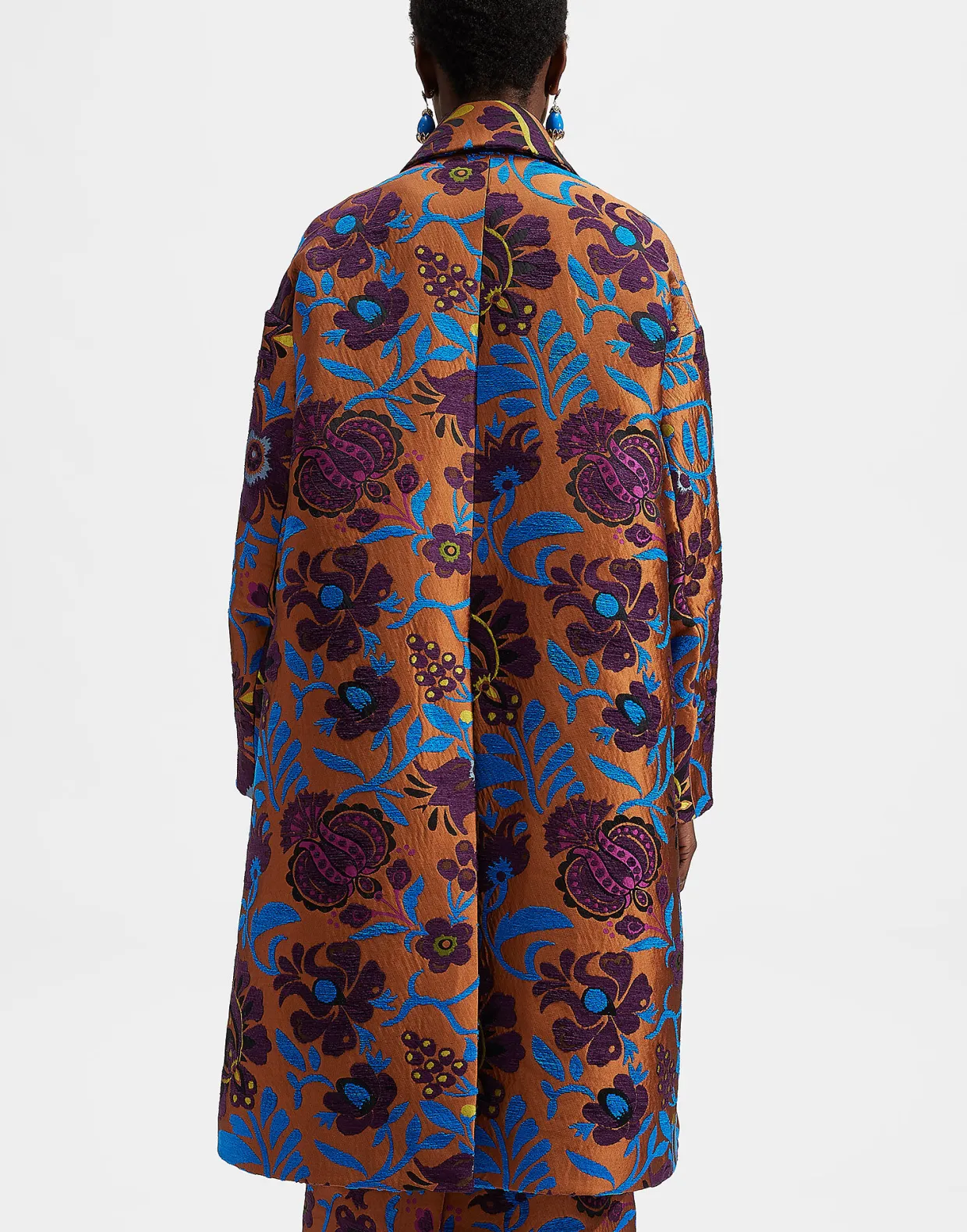 Boxy CoatJacquard Selva in Jacquard