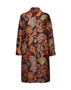 Boxy CoatSicomore Black in Jacquard
