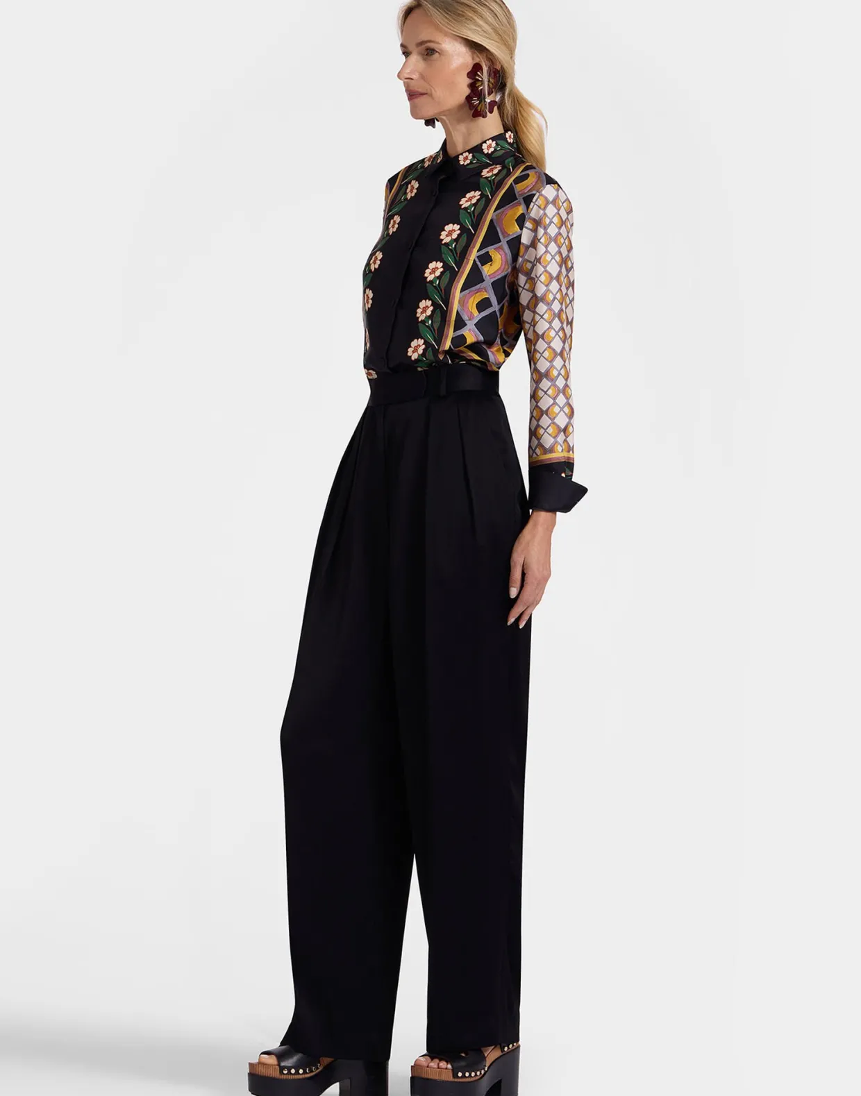 Boy ShirtDazed Placée Black in Silk Twill