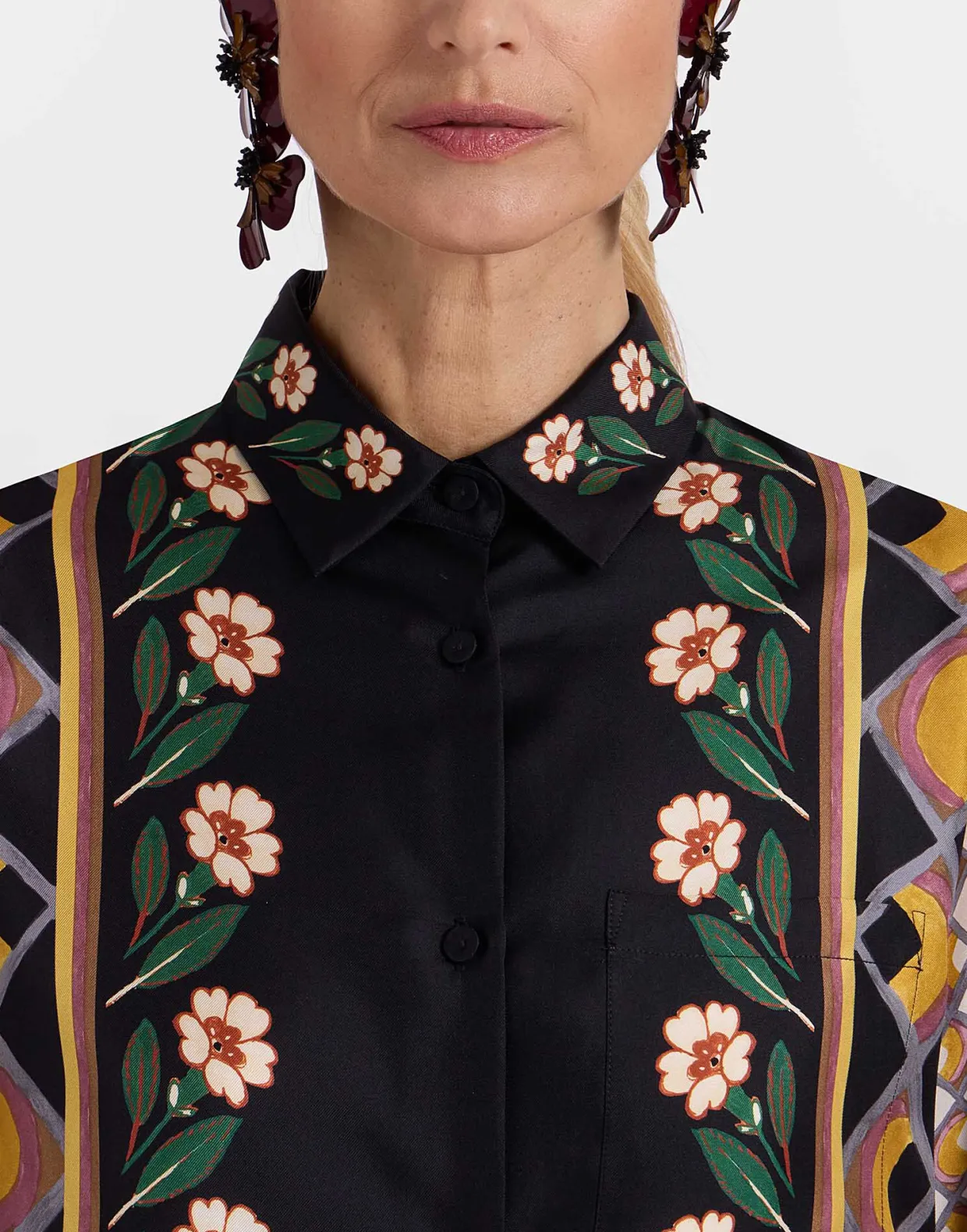 Boy ShirtDazed Placée Black in Silk Twill