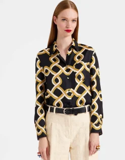 Boy ShirtTackle Black in Silk Twill