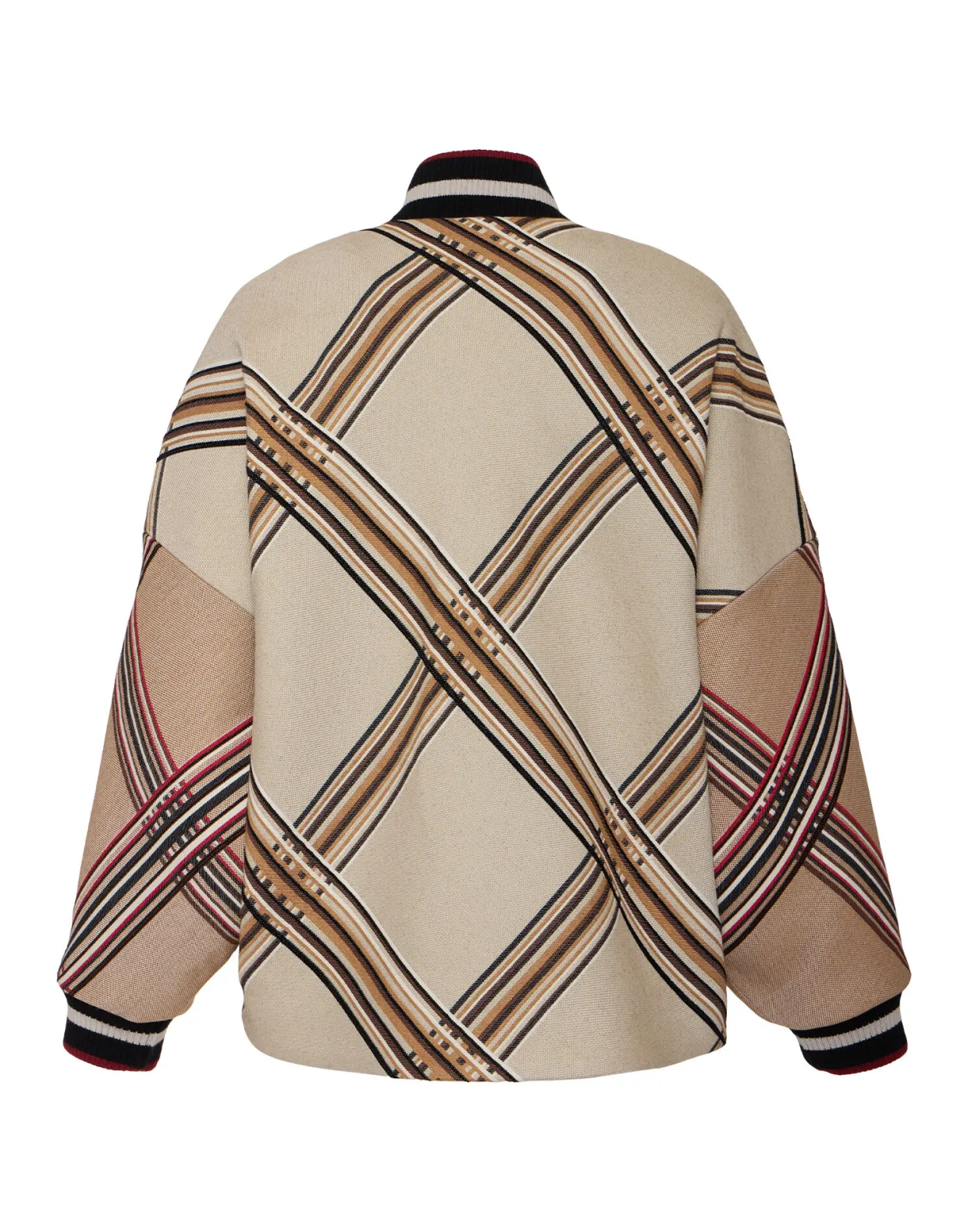 Brooklyn BomberLady Check Light Beige in Wool