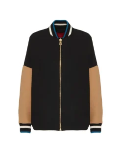 Brooklyn BomberSolid Black in Wool
