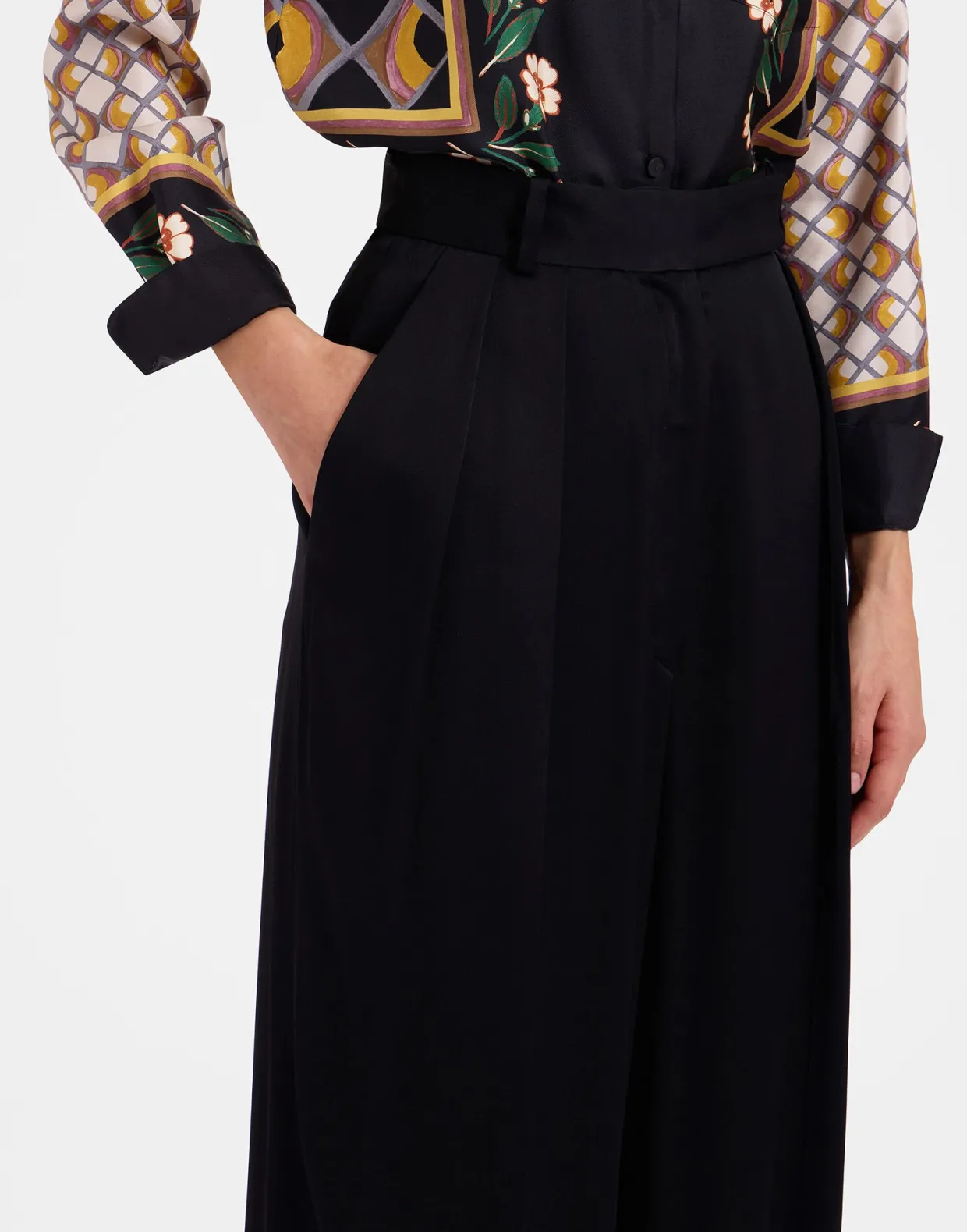 Brooklyn PantsSolid Black in Sable Satin