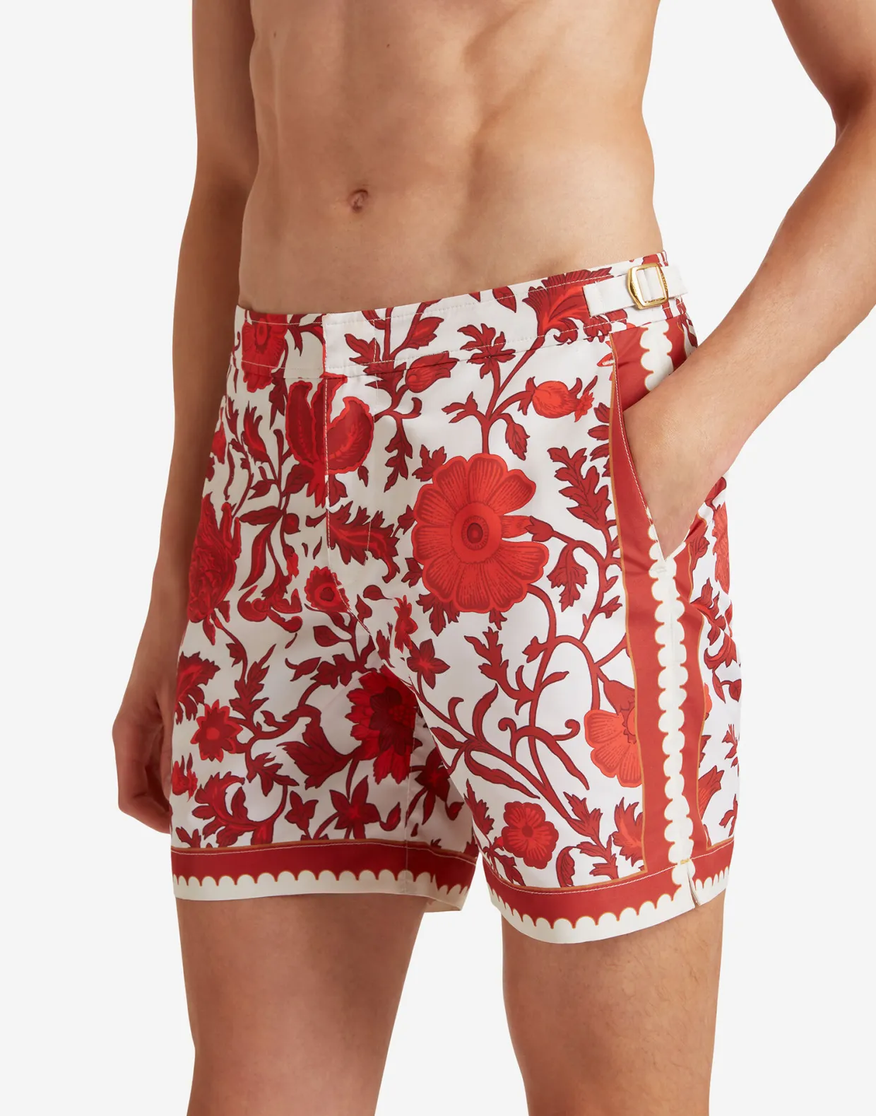 Bulldog Swim ShortsDragonflower Placèe Red in Recycled Polyester