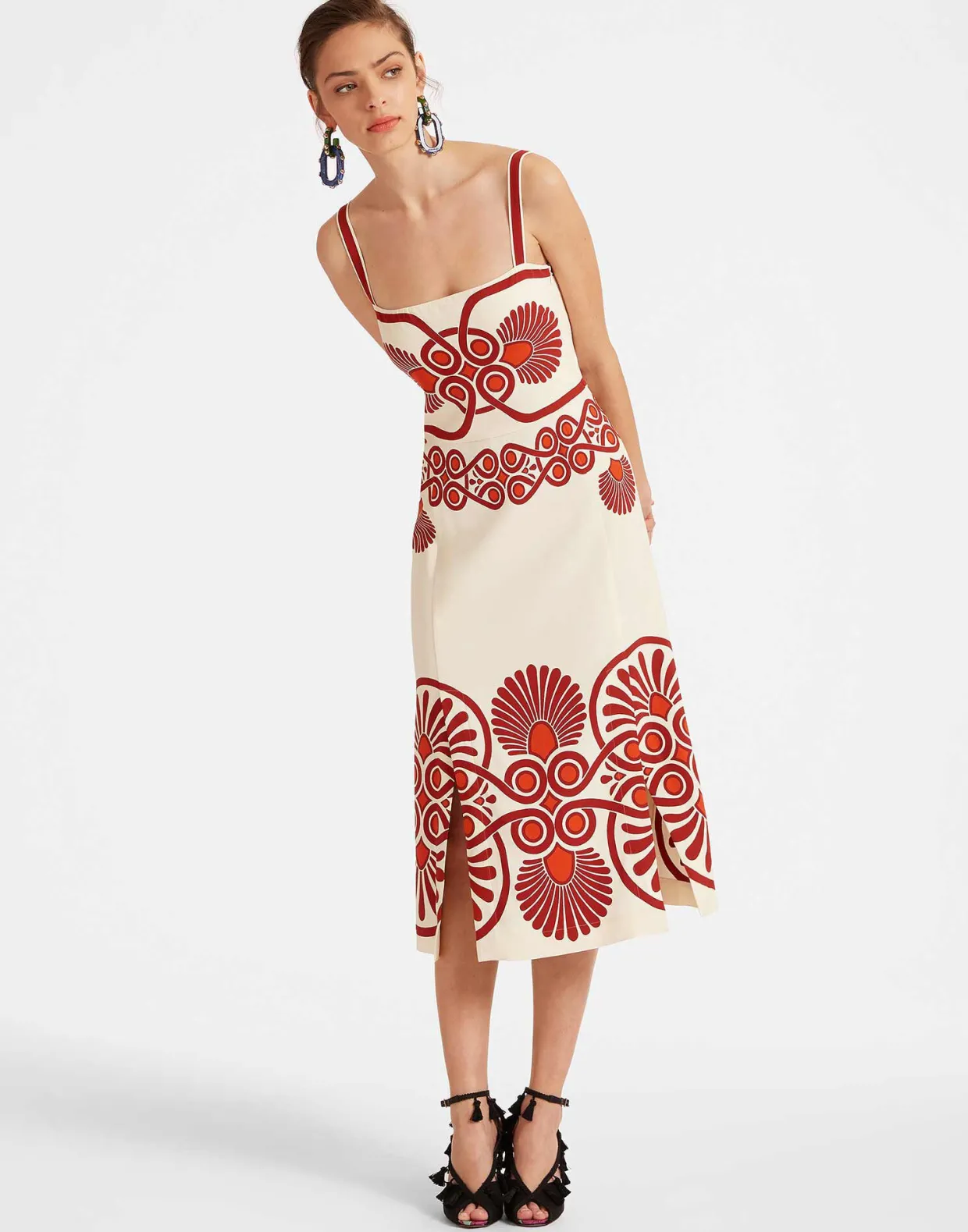 Buy Me A Martini DressMedallion Placée Cream in Envers Satin