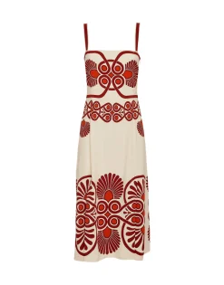 Buy Me A Martini DressMedallion Placée Cream in Envers Satin