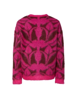 Camden JumperFuchsia & Bordeaux in Brushed Wool