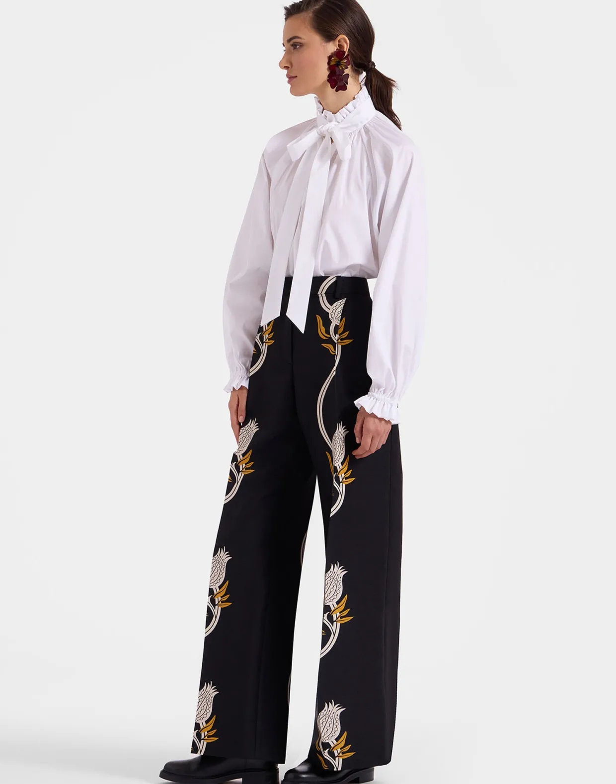 Cerere BlouseSolid White in Tailor Poplin