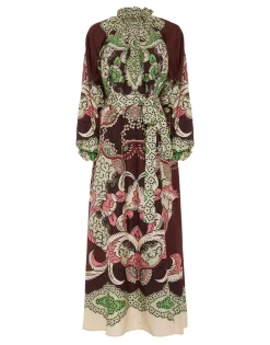 Cerere DressPortal Placée Brown in Silk Voile