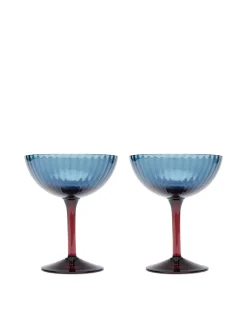 Champagne Coupe Set of 4Mixed in Glass