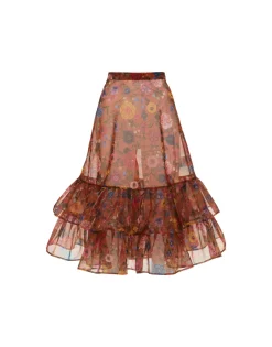 Charlotte SkirtBotticelli Rust in Organza