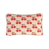 Cherry Knitted CushionOff White in Wool
