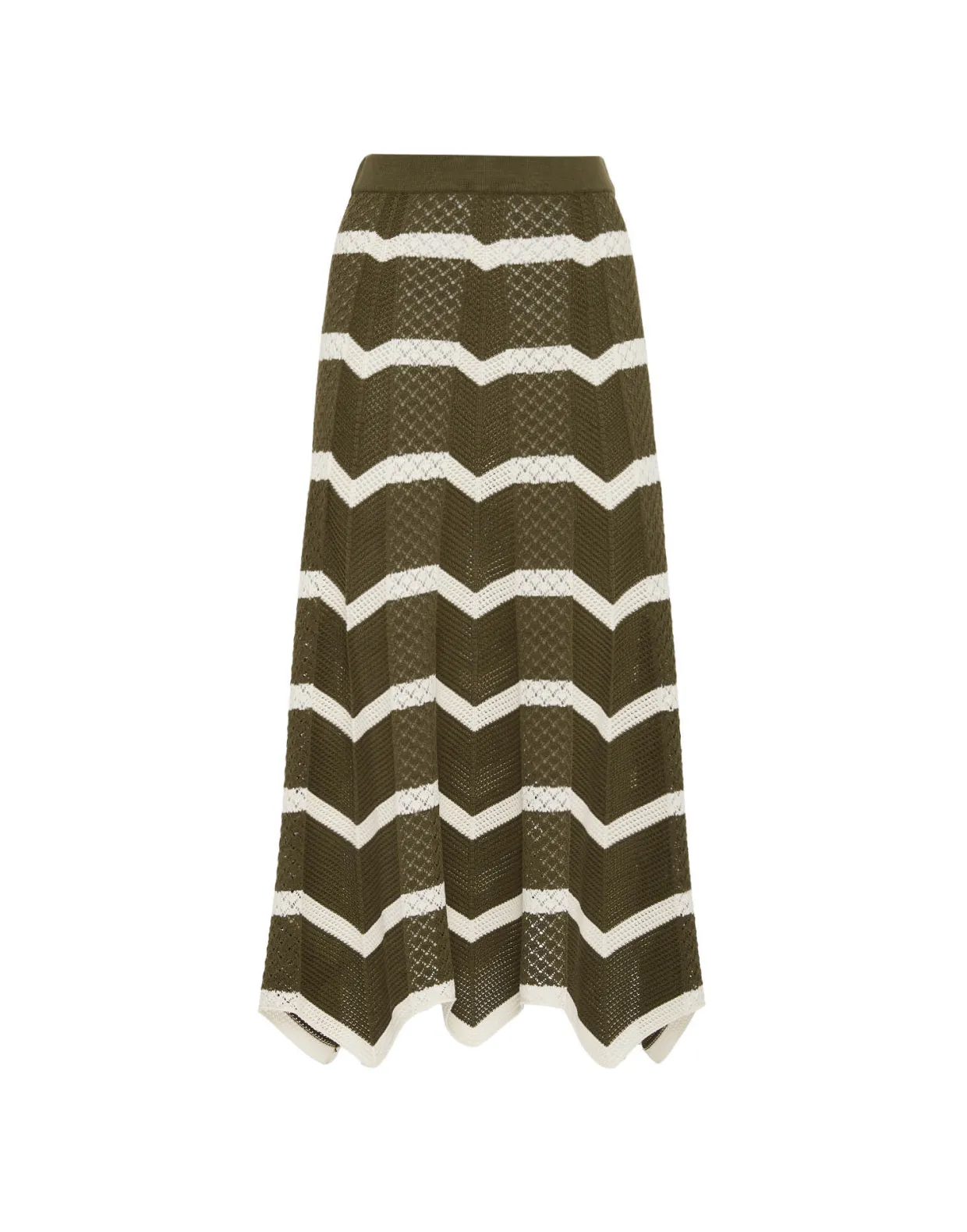 Chevron SkirtSolid Camouflage in Knit Chevron