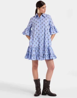 Choux DressGryphos Light Blue in Cotton Poplin