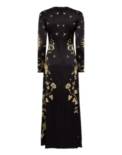 Clingy Swing DressBoboli Placée Black in Stretch Satin