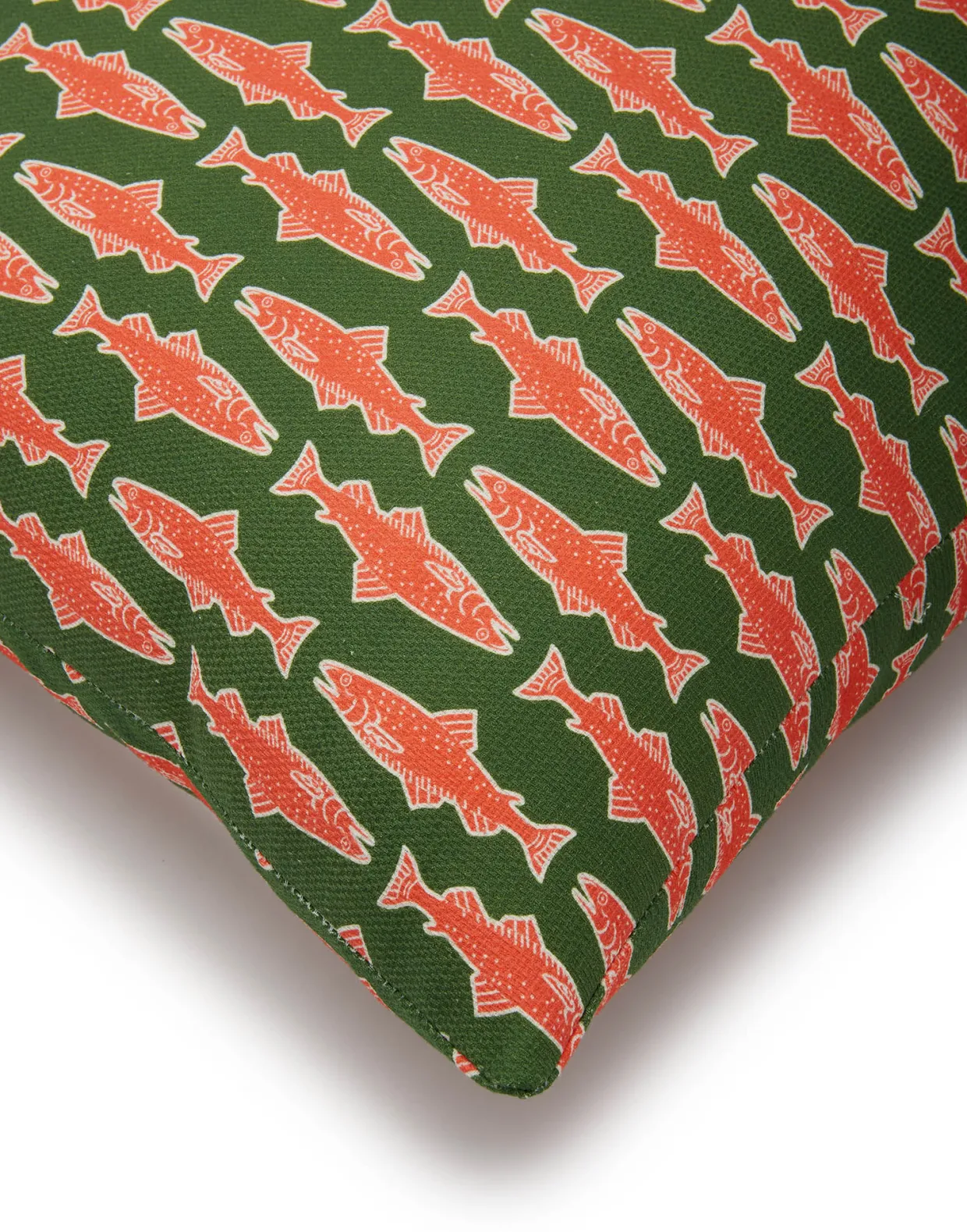 Cushion (45X45)Como Fish Green in Cotton Honan