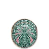 Dessert Plate Set of 2Big Pineapple Fuxia in Porcelain