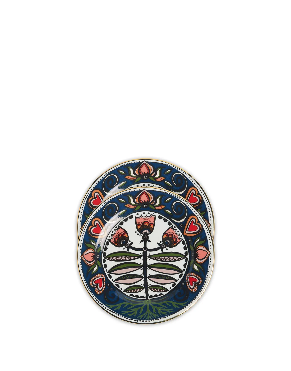 Dessert Plate Set of 2Seed Of Life in Porcelain