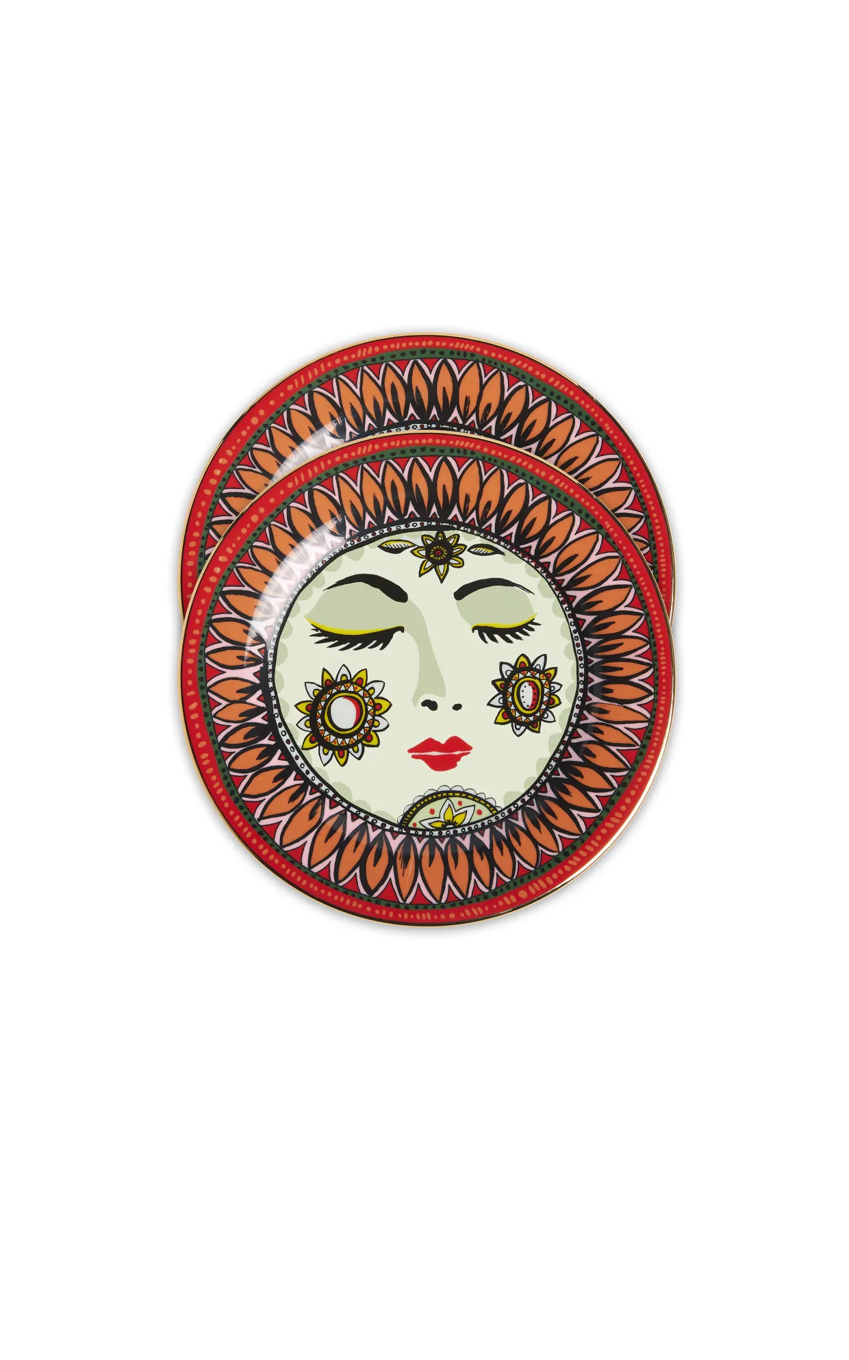 Dessert Plate Set of 2Sleeping Mother in Porcelain