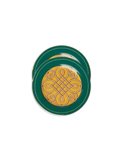 Dessert Plates Set Of 2Cortile Green in Porcelain