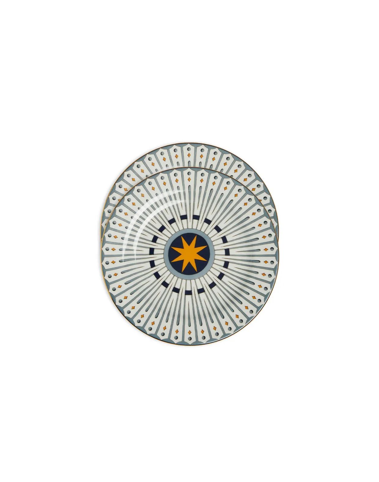 Dessert Plates Set Of 2Feria Sky Blue in Porcelain