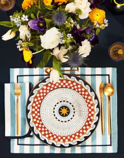 Dessert Plates Set Of 2Feria Sky Blue in Porcelain