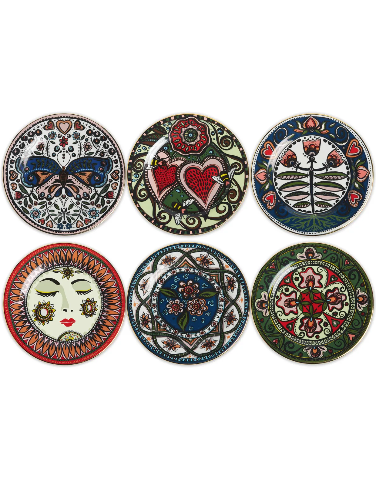 Dessert Plates Set Of 6Laduree Mix in Porcelain