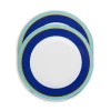 Dinner Plates Set Of 2Rainbow Blue in Porcelain