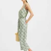 Drawstring PantsFans Mint in Silk Twill