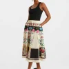 Drawstring SkirtPlaza Plac&eacute;e Ivory in Faille