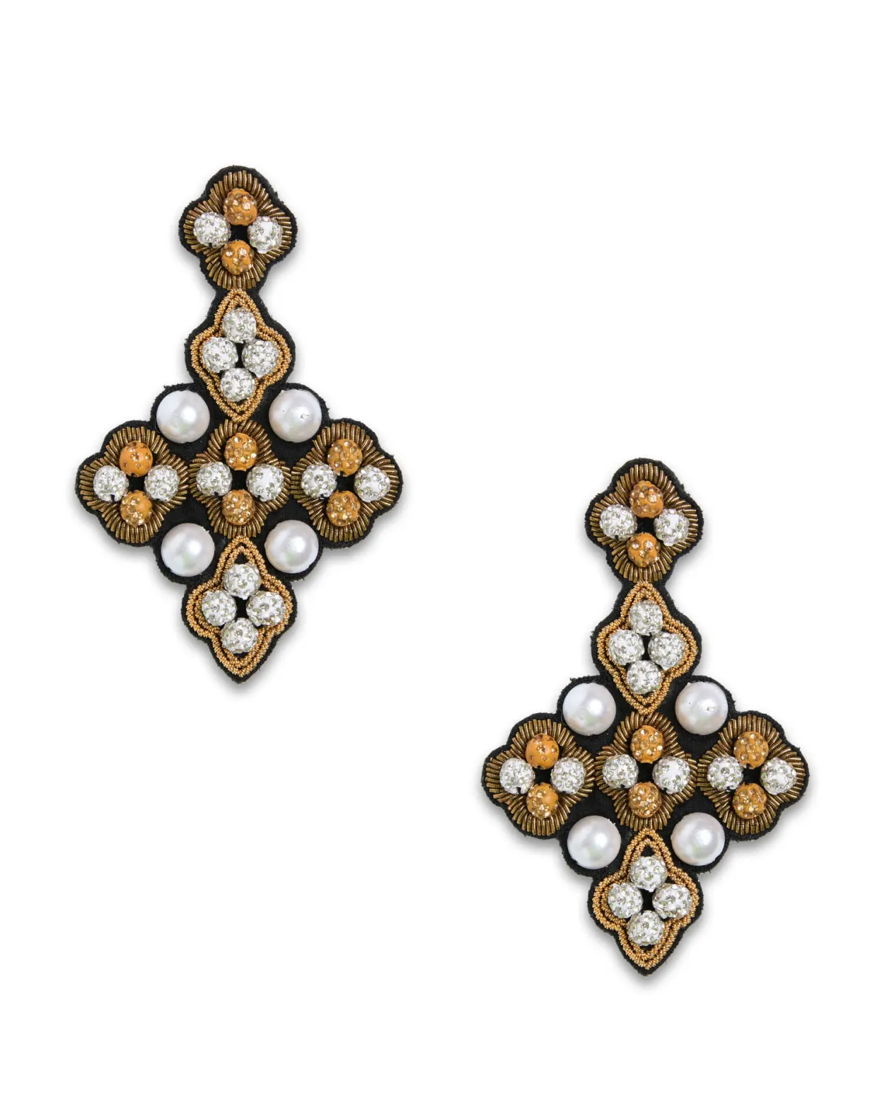 Ella EarringsSolid Gold in Mix Pearls