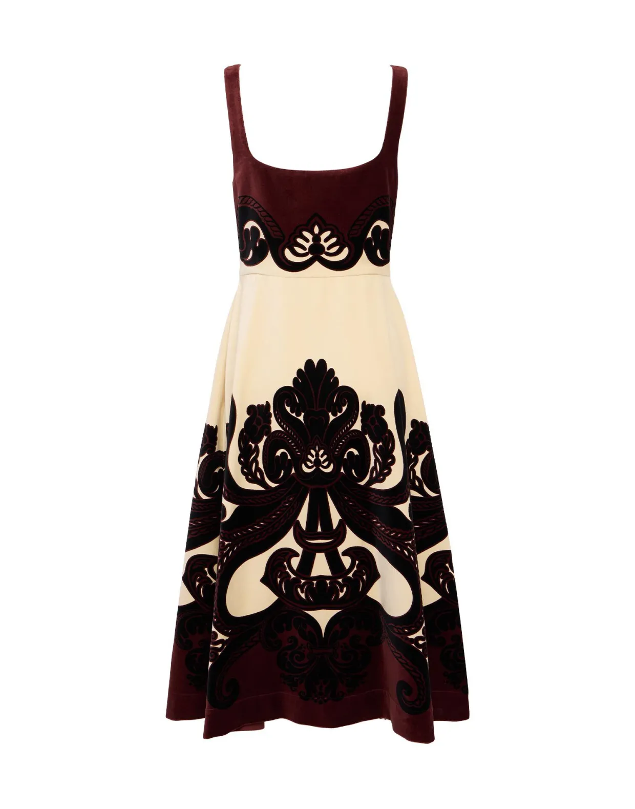 Ella Midi DressCorsini Placée Cream in Cotton Velvet