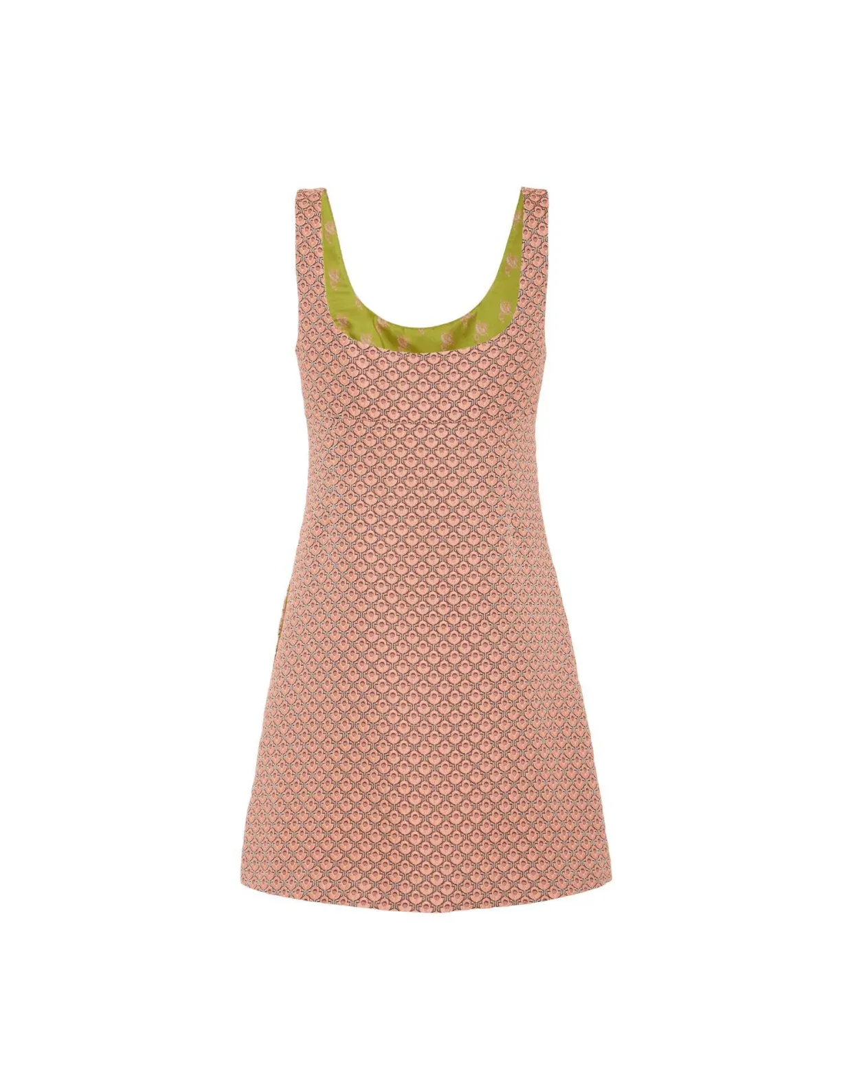 Ella Mini DressTulip Pale Pink in Jacquard Embroidered