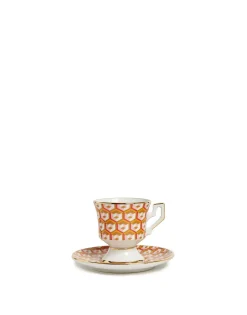 Espresso Cup & Saucer Set of 2Cubi Oro in Porcelain