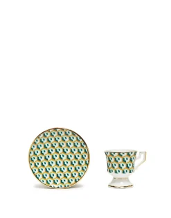 Espresso Cup & Saucer Set of 6Cubi Mix in Porcelain