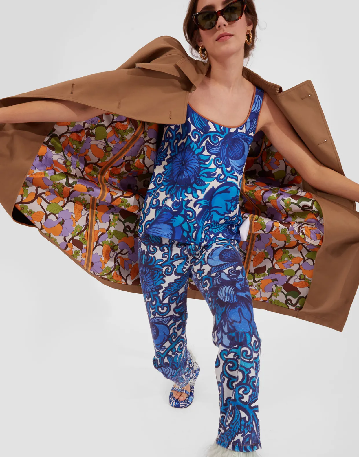 Fancy Crop Jeans (With Feathers)Anemone in Denim
